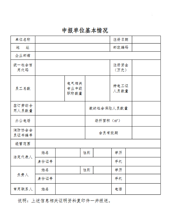 關(guān)于申辦《建筑電氣防火檢測技術(shù)服務(wù)證書》的通知