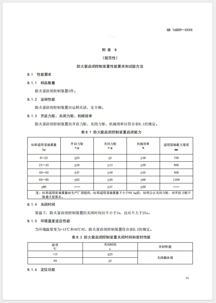 《防火窗》強(qiáng)制性國(guó)家標(biāo)準(zhǔn)(征求意見(jiàn)稿)